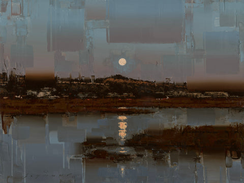 Moonrise Over Los Peñasquitos Lagoon