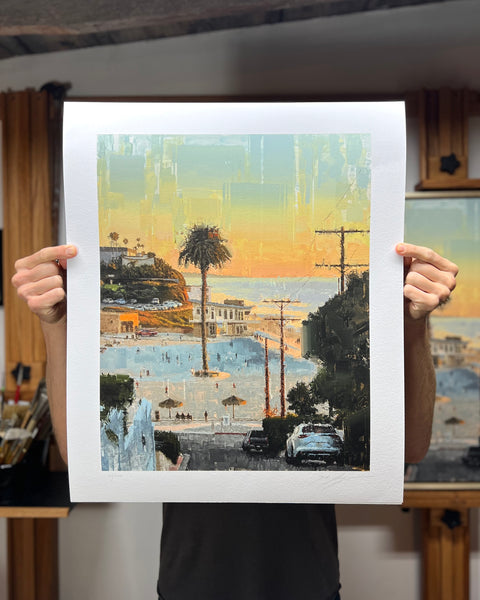 "Moonlight Beach from 5th Street" Limited Edition Print