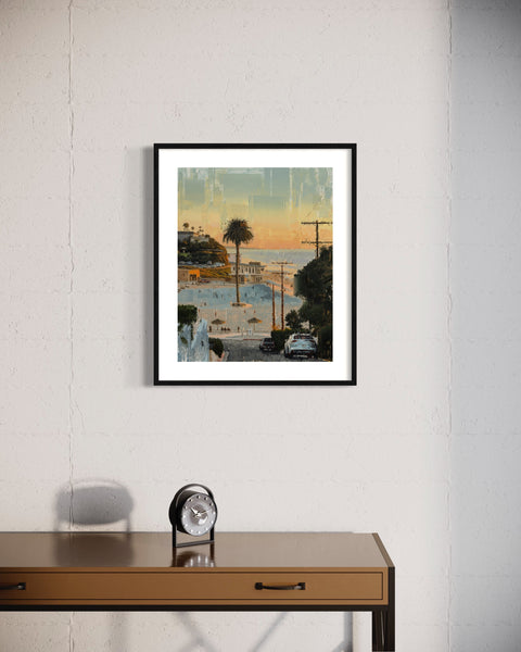 "Moonlight Beach from 5th Street" Limited Edition Print