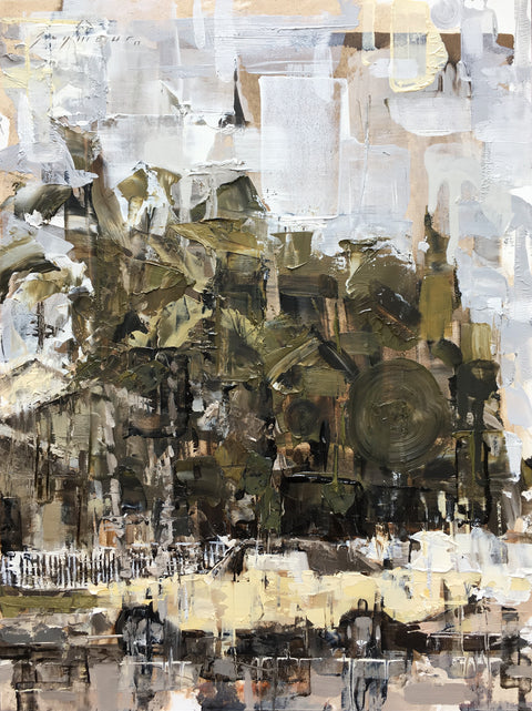 Yellow car. 11 x 14", oil on panel.